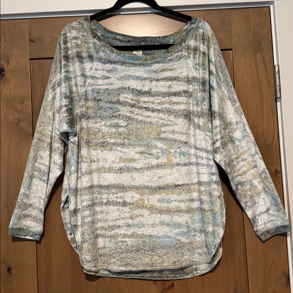 Hard tail forever tie dye Tunic top Womens L Raglan Yoga Boho Beach super soft